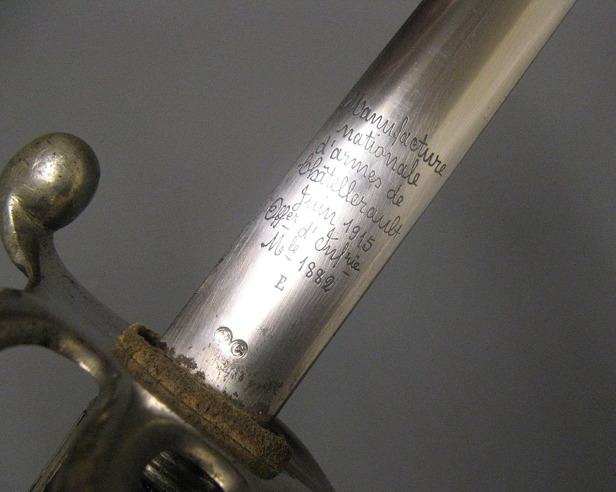 Sabre D'Officier D'Infanterie  Mle 1882 Fabriqué En Juin 1915.-photo-5