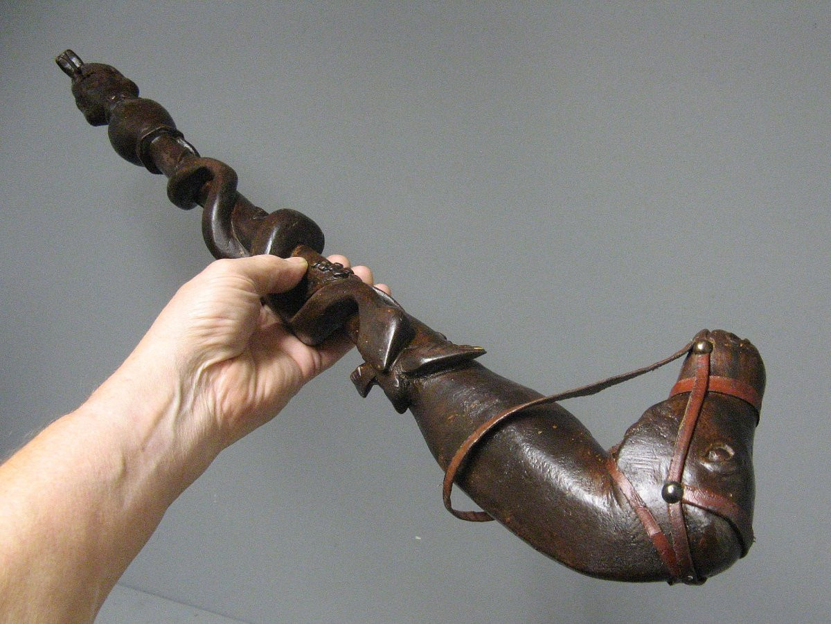 Folk Art Cane Known As "de Poilu". Wwii.-photo-2