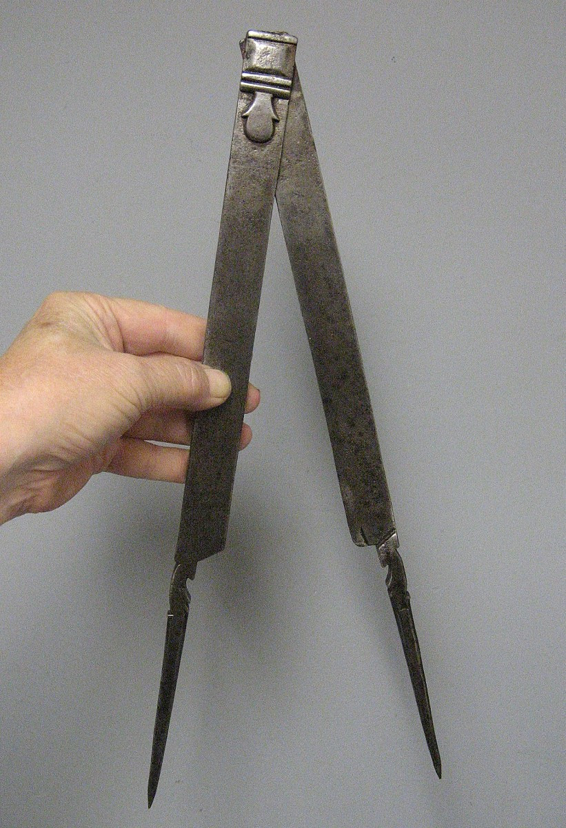 Compas en fer forgé XVIIIe.-photo-4