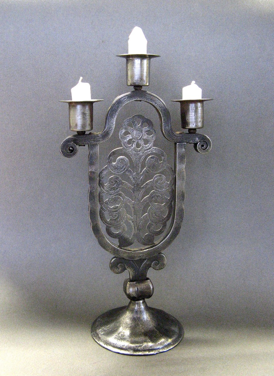 Candelabra, Handcrafted Art Chandelier By Hugo Berger Goberg.