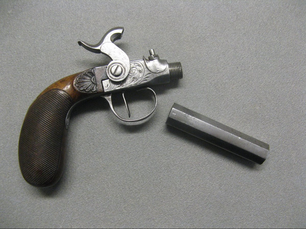 Pistolet à percussion XIXe.-photo-4