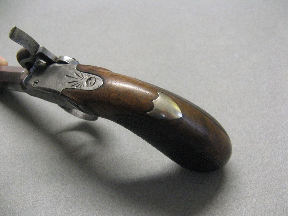 Pistolet à percussion XIXe.-photo-1