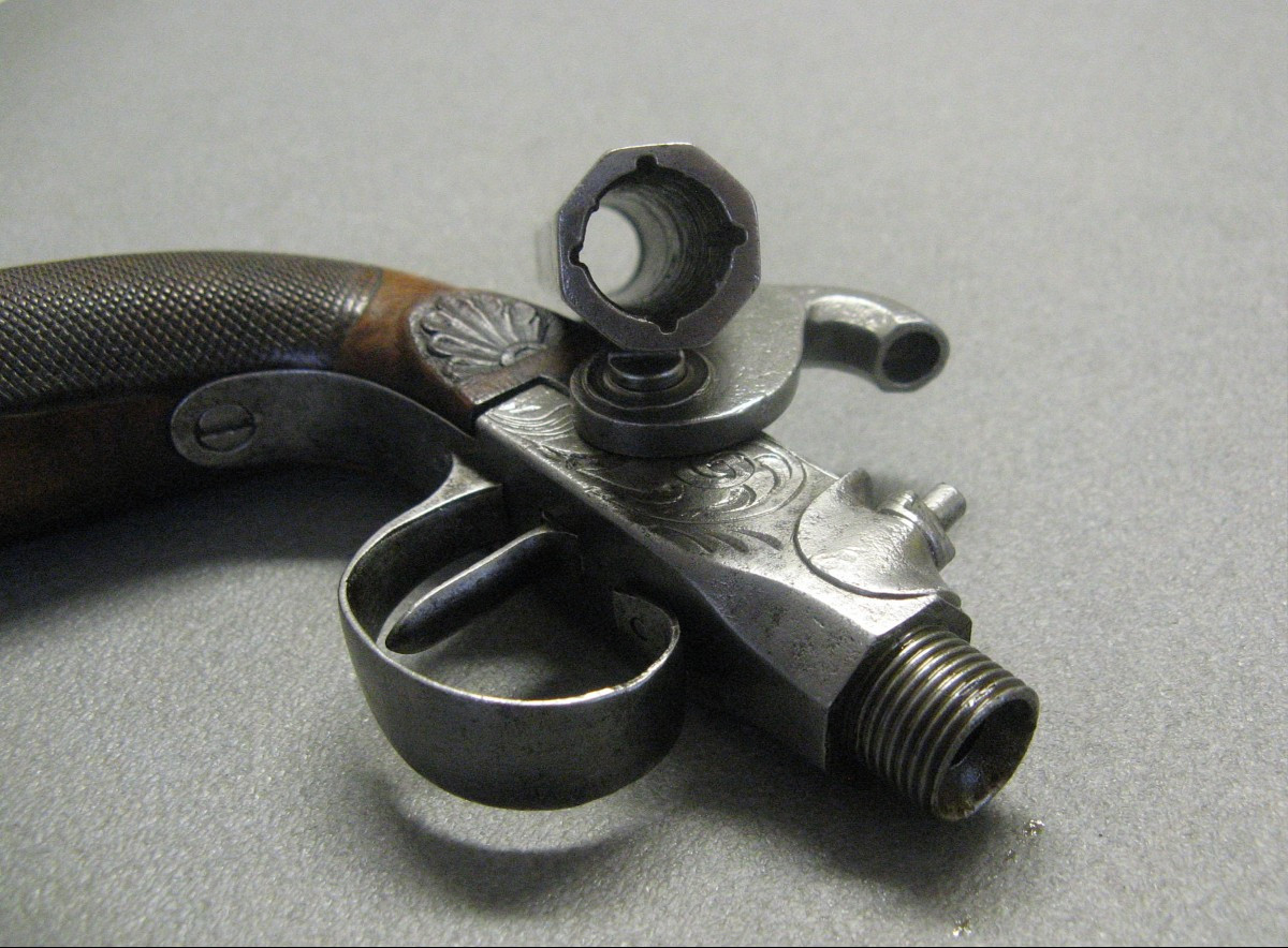 Pistolet à percussion XIXe.-photo-2