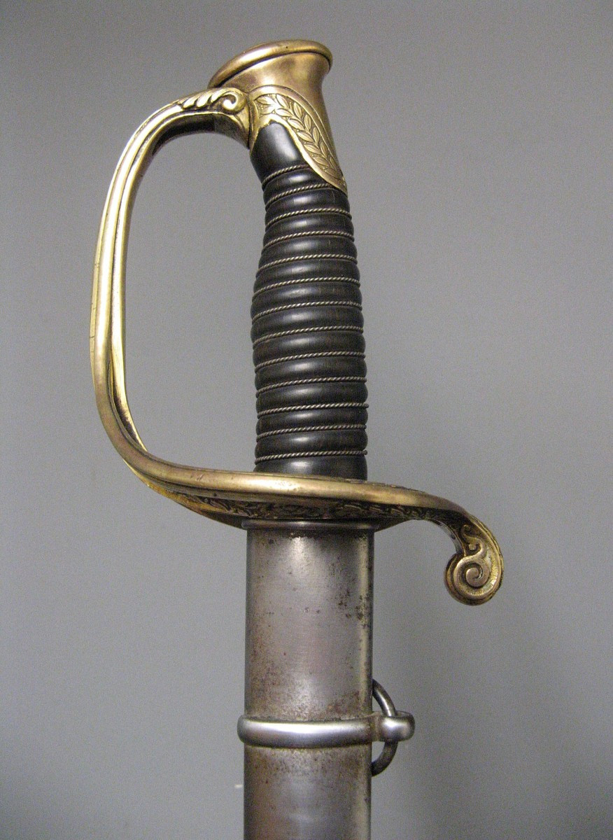 SABRE D'OFFICIER D'INFANTERIE, modèle 1855. Seconde Moitié XIXe.-photo-2