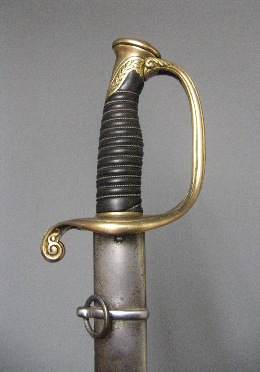SABRE D'OFFICIER D'INFANTERIE, modèle 1855. Seconde Moitié XIXe.-photo-3