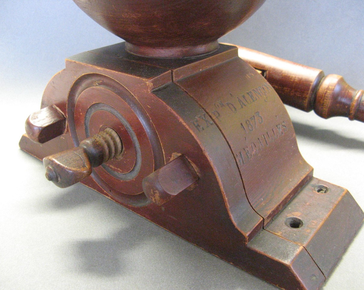 Moulin à Café De Comptoir Du XIXe. J Christophe à Carrouges 1873.-photo-1
