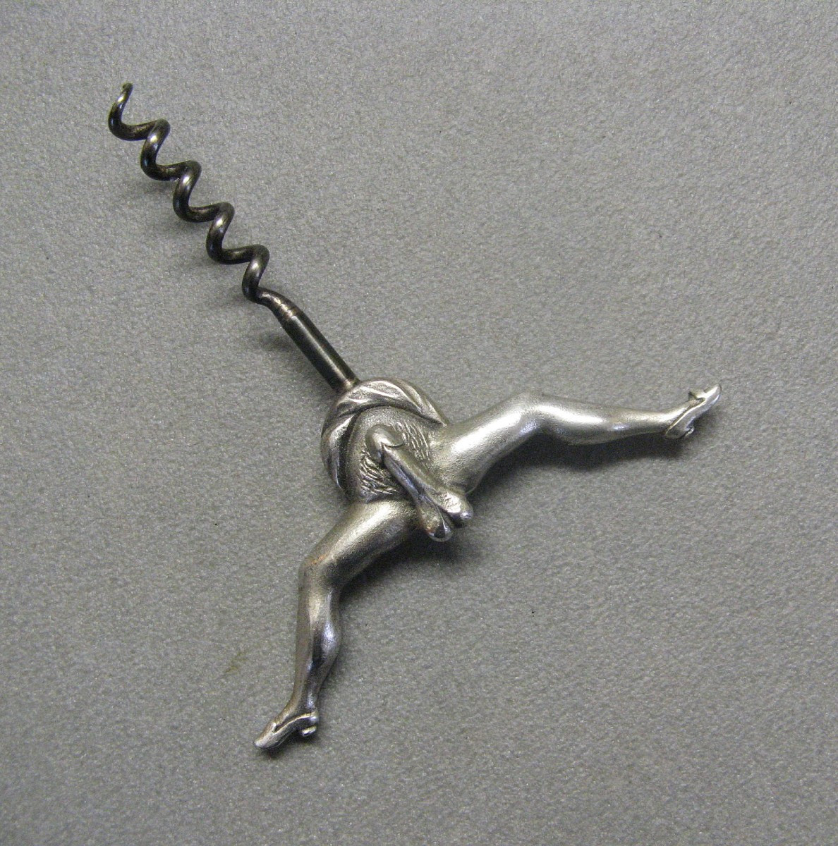 Erotic Silver Metal Corkscrew.