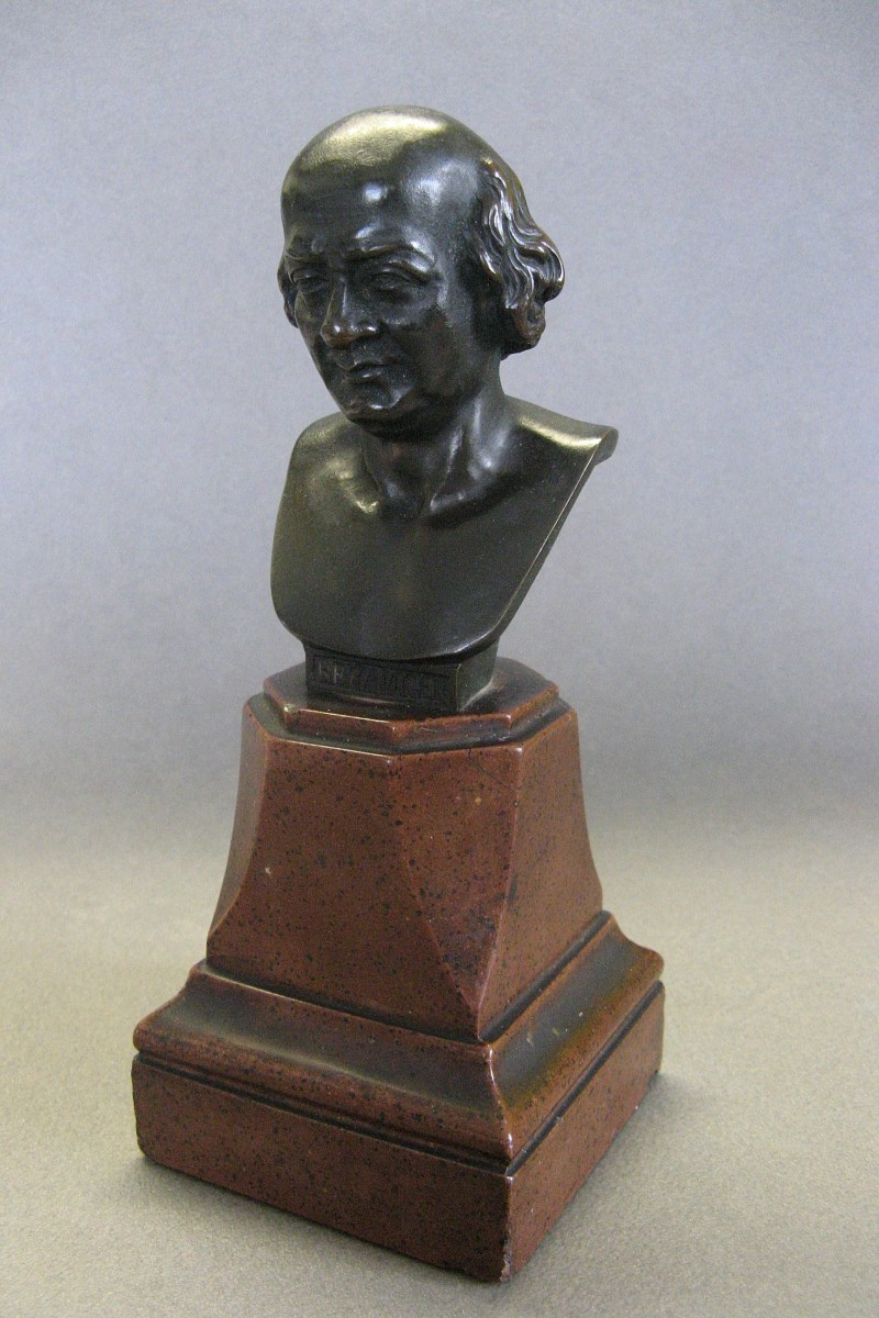 Buste En Bronze De BERANGER (1780-1857) Signée P. Robinet XIXe.-photo-3