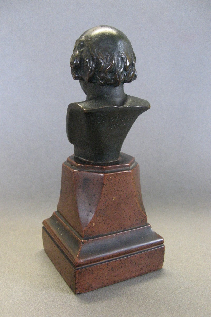 Buste En Bronze De BERANGER (1780-1857) Signée P. Robinet XIXe.-photo-4