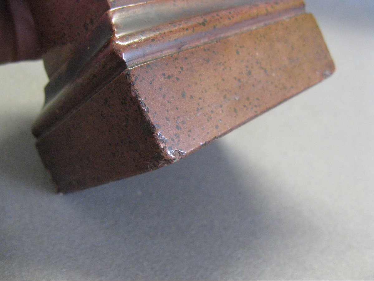 Buste En Bronze De BERANGER (1780-1857) Signée P. Robinet XIXe.-photo-2