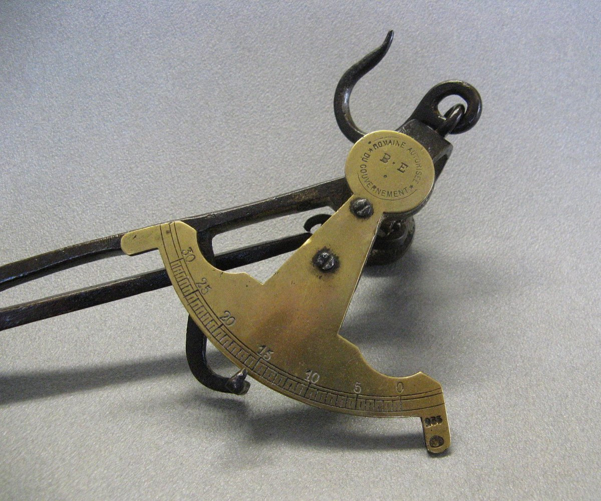 Grande Balance Romaine A Système De Contrepoids Pendulaire XIXe.-photo-3