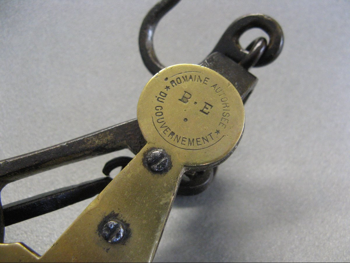 Grande Balance Romaine A Système De Contrepoids Pendulaire XIXe.-photo-4