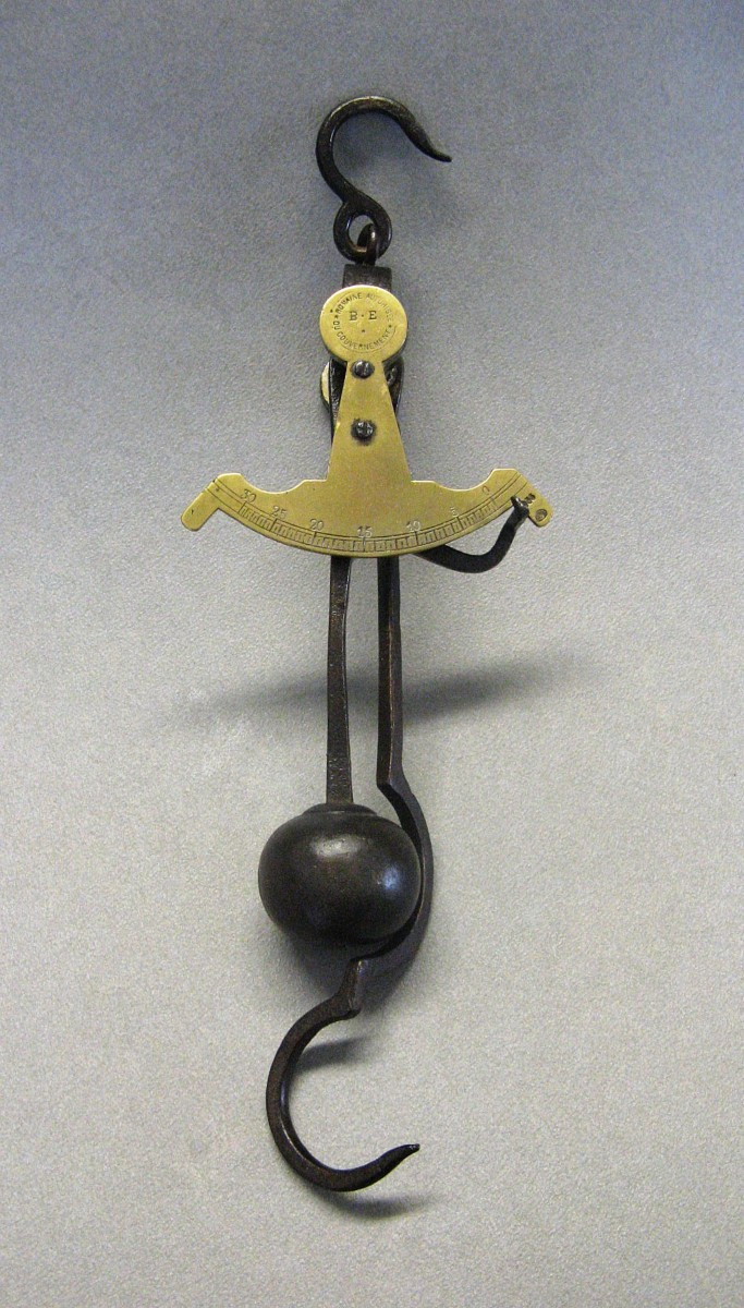 Grande Balance Romaine A Système De Contrepoids Pendulaire XIXe.