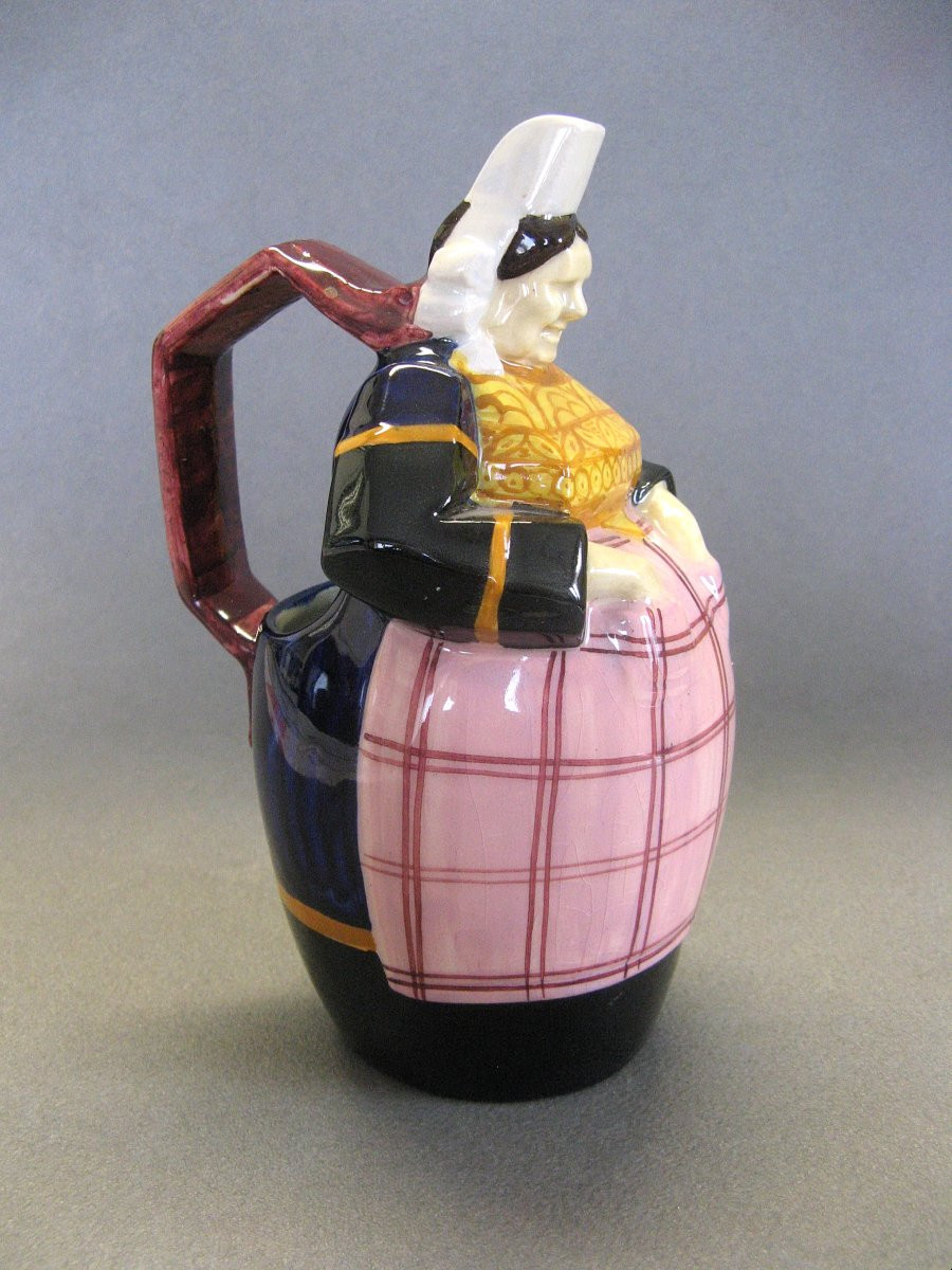 Anthropomorphic Pitcher Henriot Quimper Signed Maillard.-photo-2