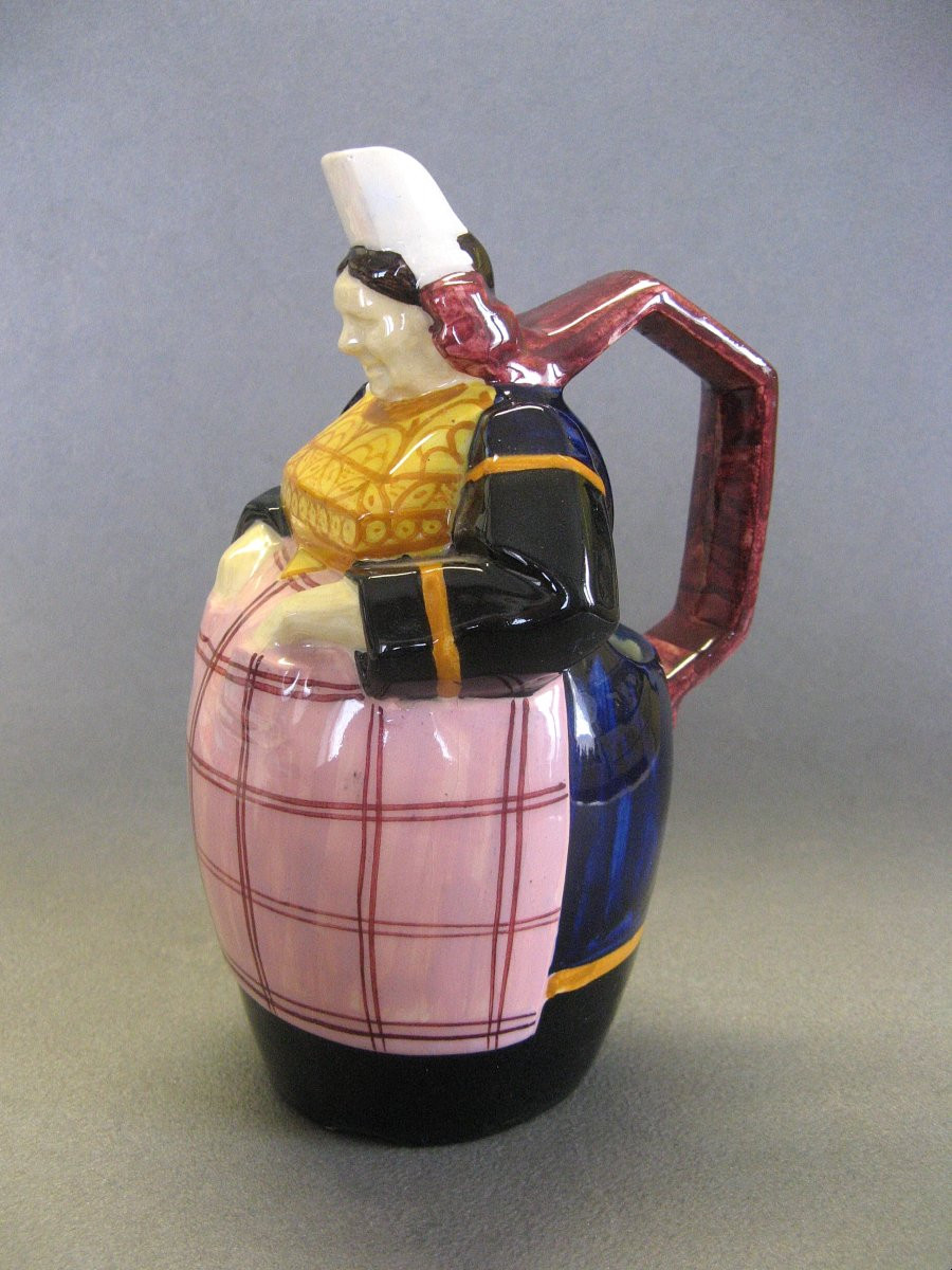 Anthropomorphic Pitcher Henriot Quimper Signed Maillard.-photo-3