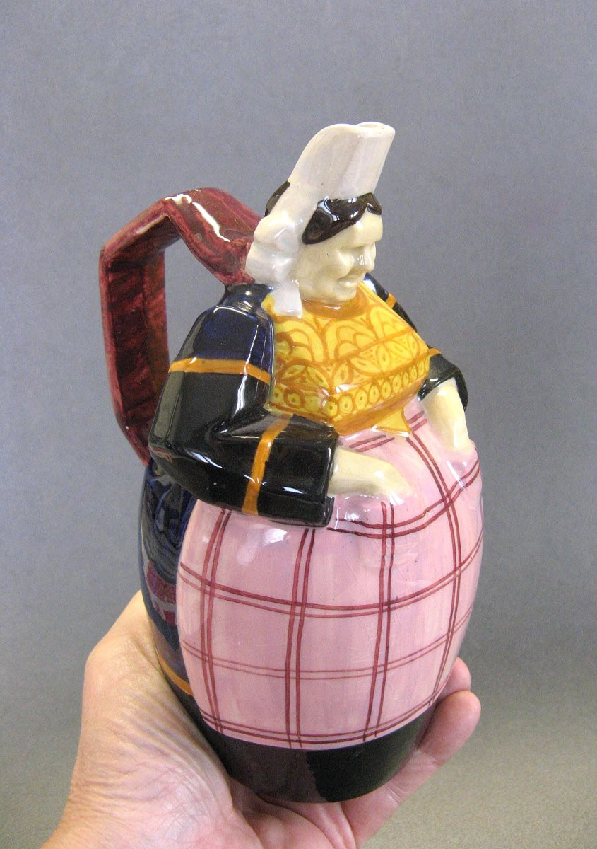 Anthropomorphic Pitcher Henriot Quimper Signed Maillard.-photo-2