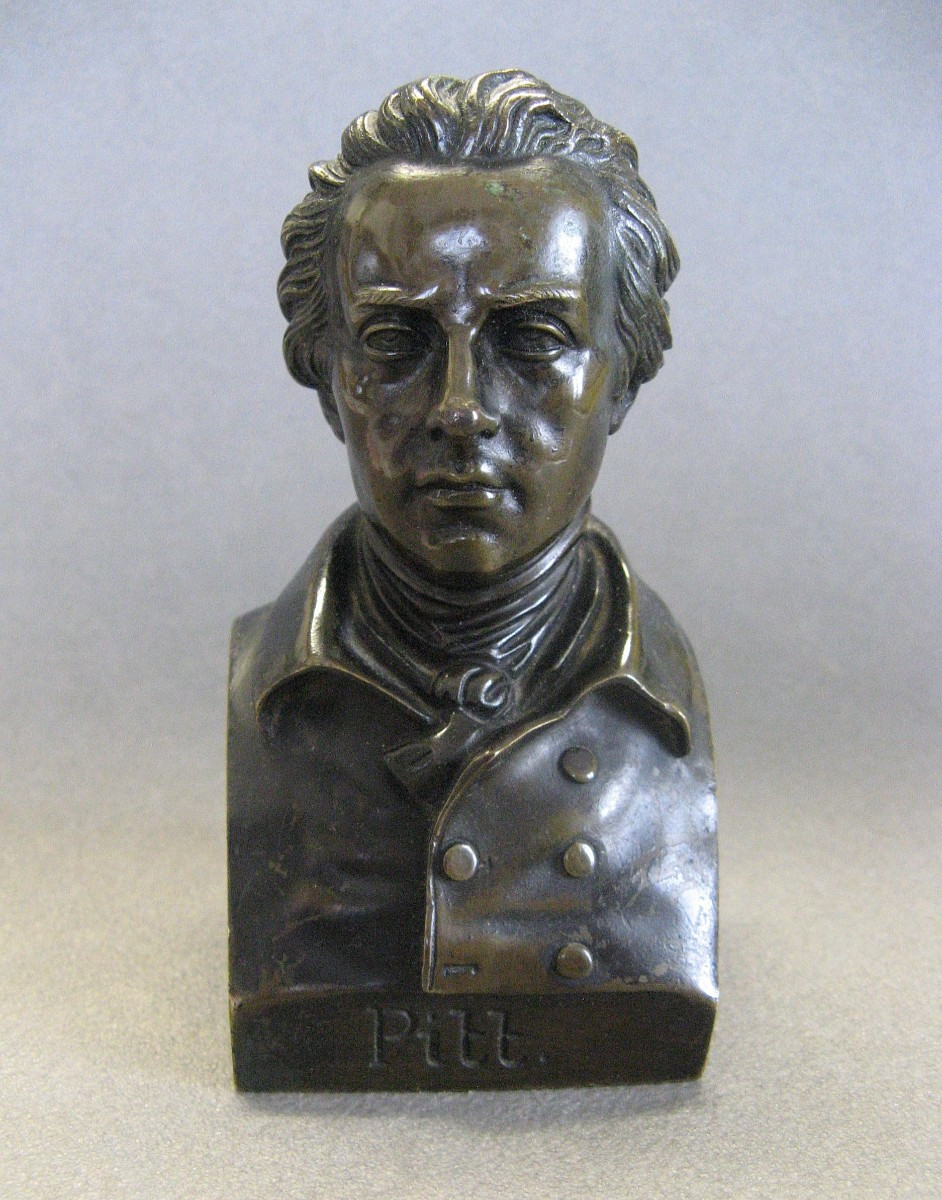 Bronze Bust Of "pitt" By Chardigny 1853.-photo-2