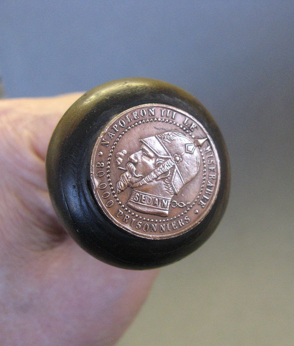 19th Century Horn Opinion Cane.-photo-4