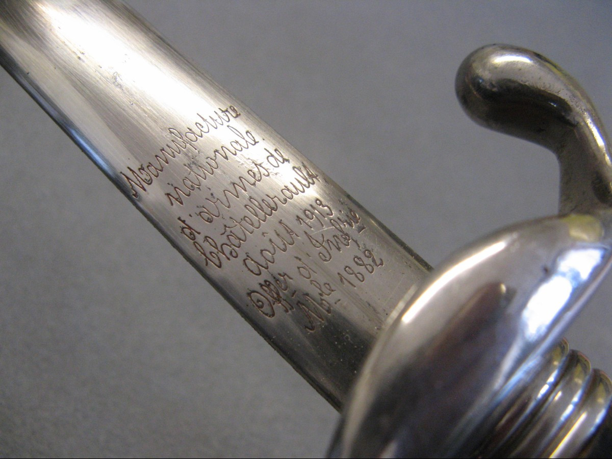 Sabre d'Officier d'Infanterie Mle 1882 Daté 1913.-photo-4