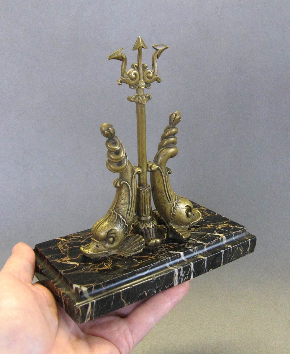 Presse Papier Marine En Bronze XIXe.-photo-1