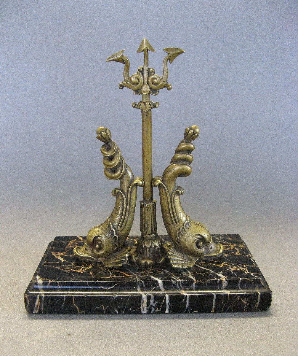 Presse Papier Marine En Bronze XIXe.