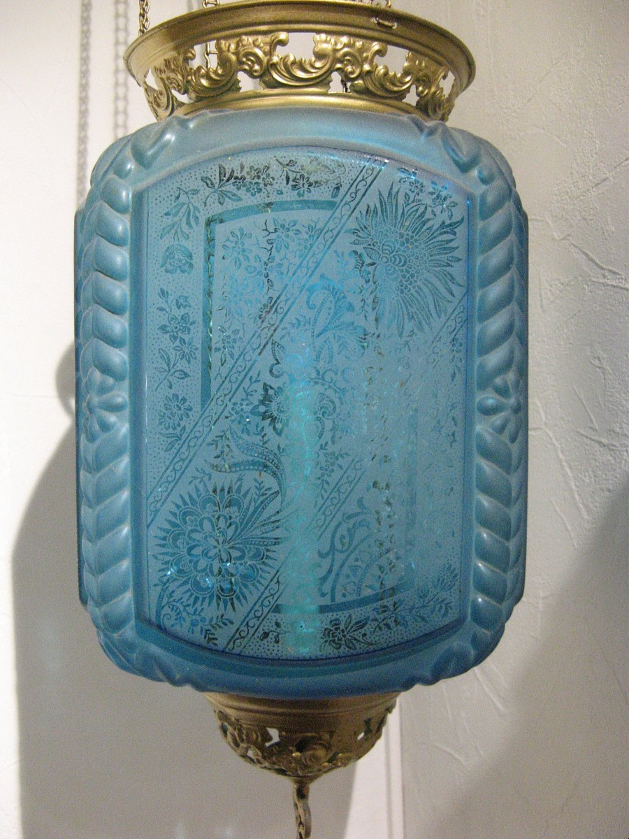 Lanterne De Vestibule Baccarat XIXe.-photo-3