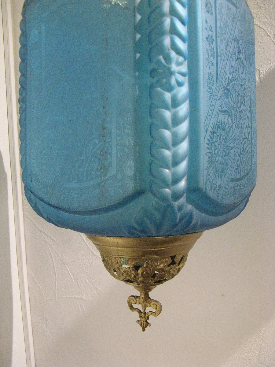 Lanterne De Vestibule Baccarat XIXe.-photo-4