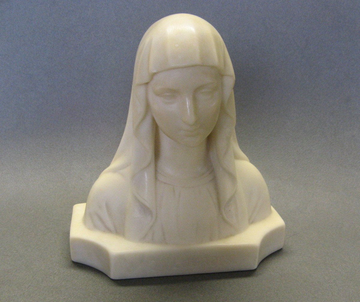 Sculpture De Parian Par Ch. Maillard. Virgin Of Notre Dame De Lourde.-photo-2