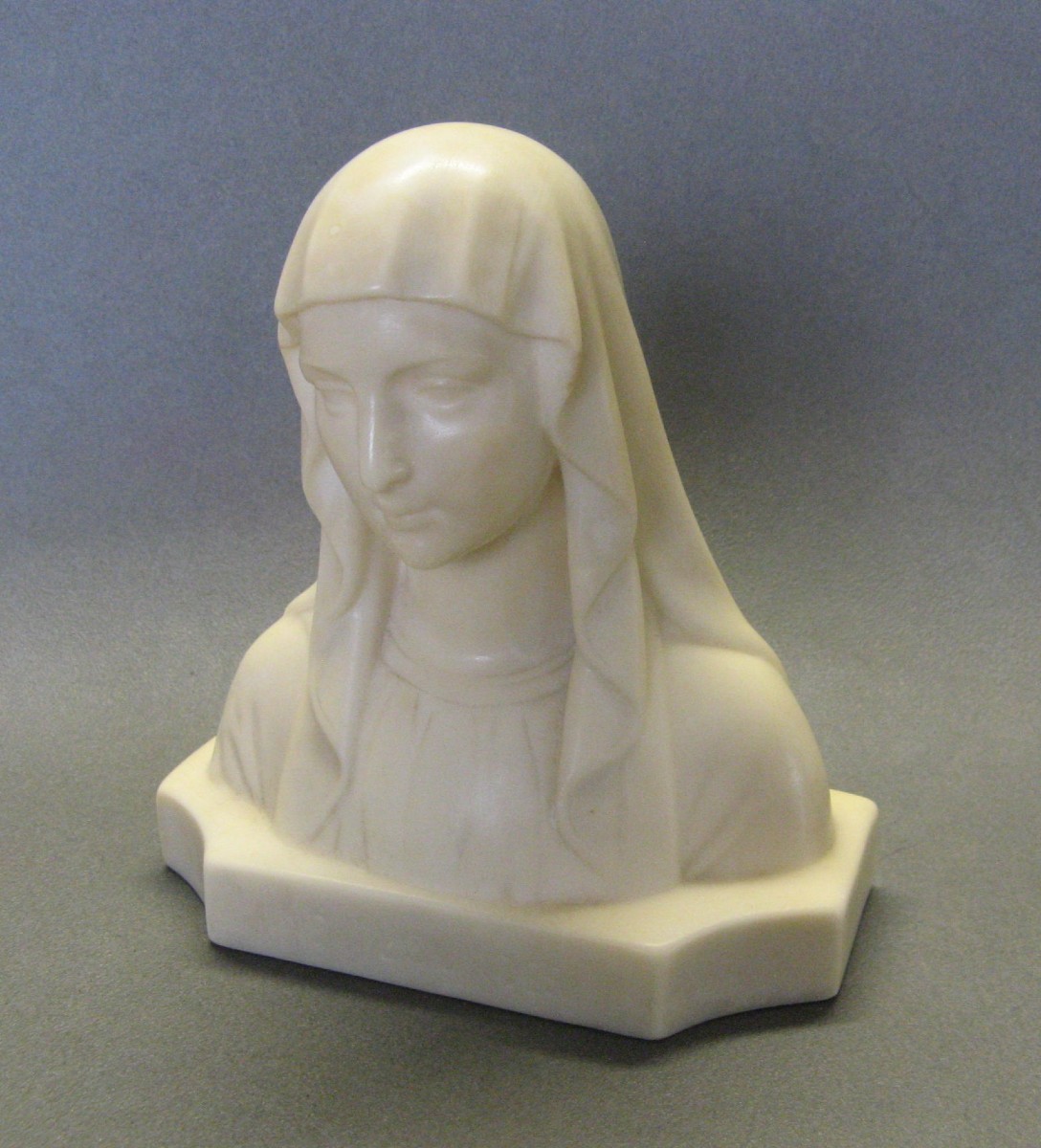 Sculpture De Parian Par Ch. Maillard. Virgin Of Notre Dame De Lourde.