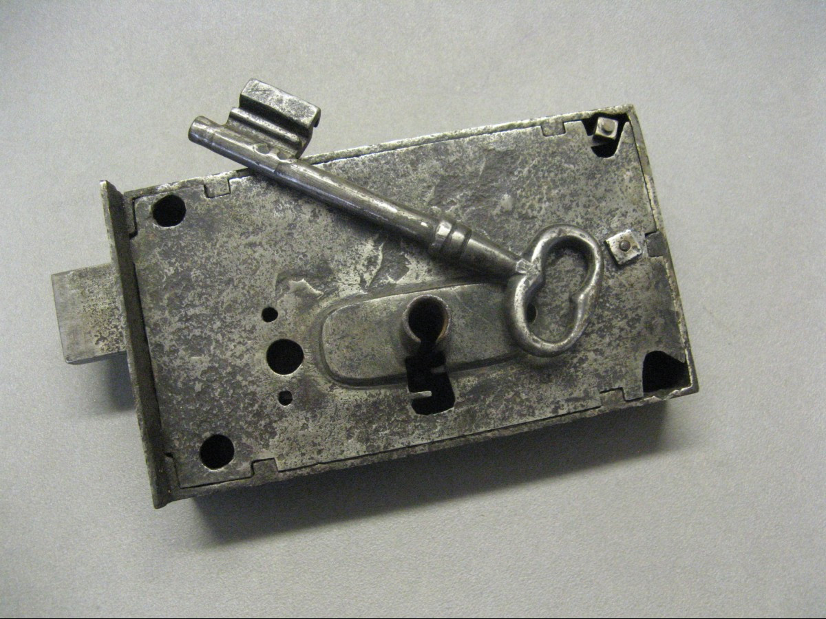 Large Wrought Iron Lock.