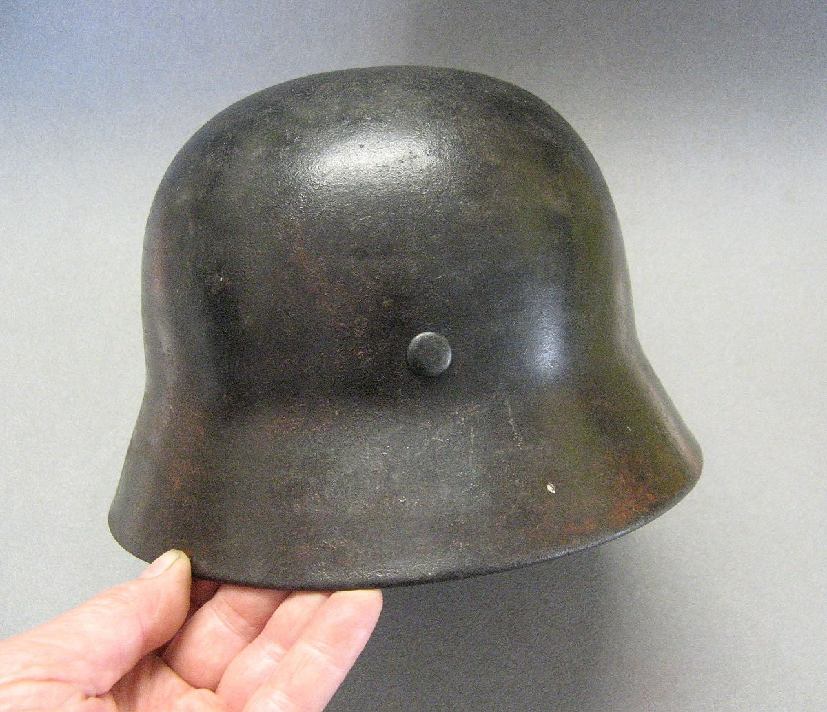German Helmet Mle 1935 Wwii. Good General Condition. Interior And Chinstrap Restored.-photo-3