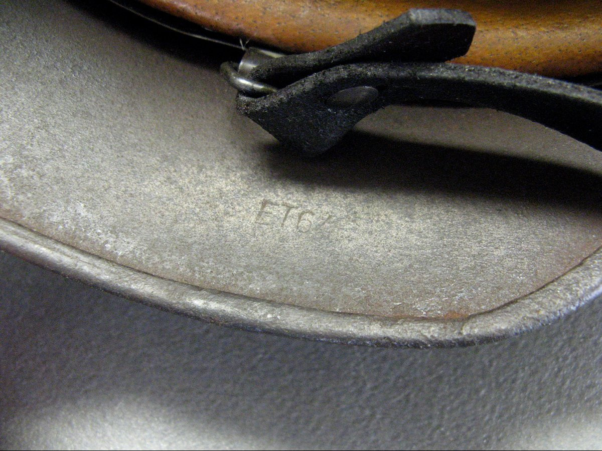 German Helmet Mle 1935 Wwii. Good General Condition. Interior And Chinstrap Restored.-photo-5