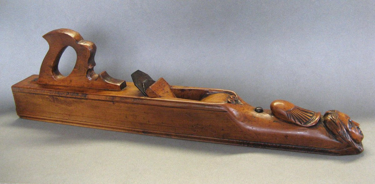 Rabot Varlope sculptée début XIXe. Compagnons Art Populaire.-photo-3