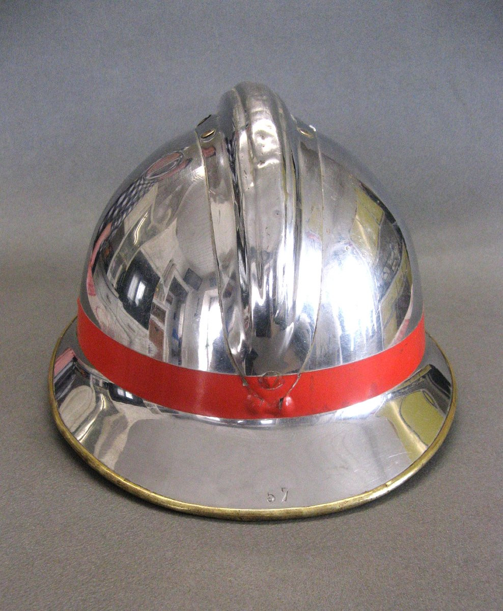 Sapeurs-pompiers Helmet Mle 33 Ille City Of Troyes. Fifth Republic.-photo-4