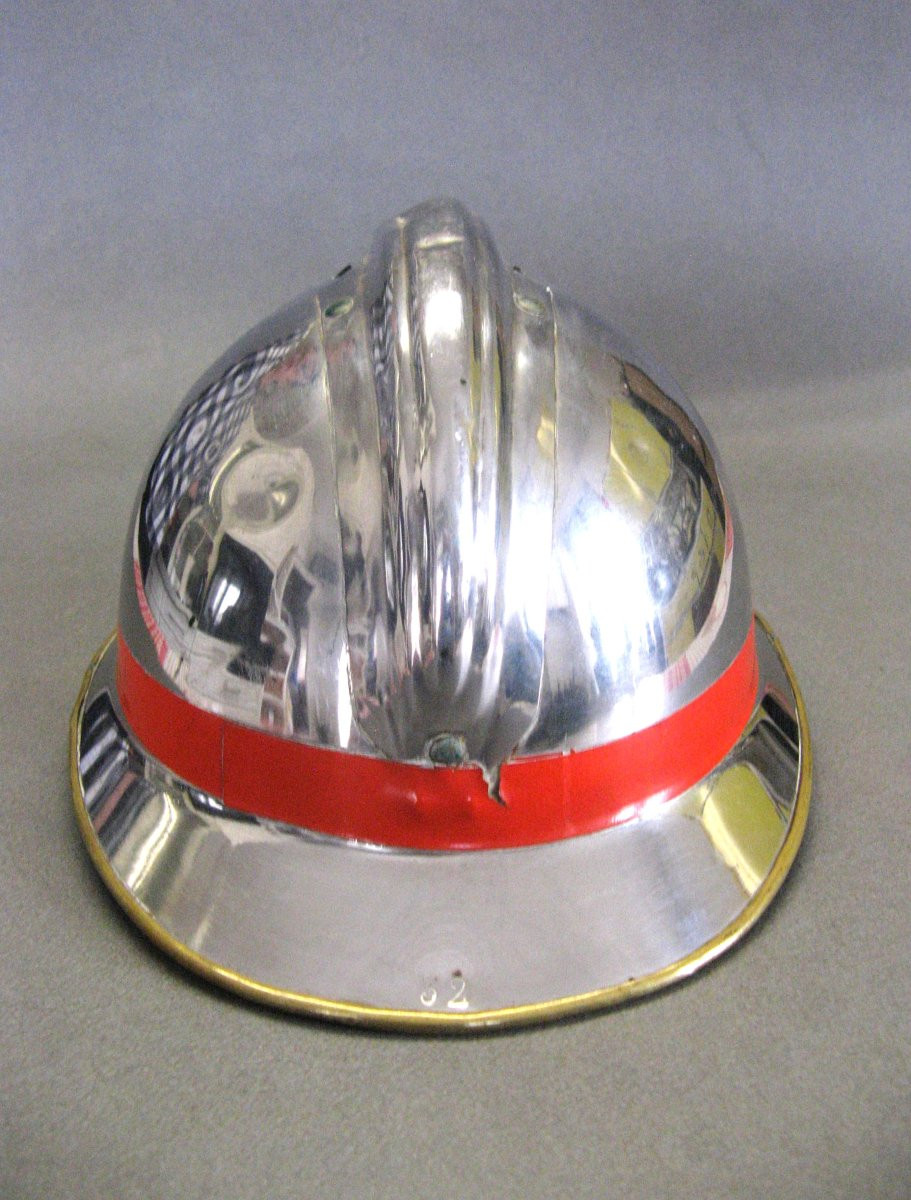 Sapeurs-pompiers Helmet Mle 33 Ille City ​​of Troyes. Fifth Republic.-photo-4