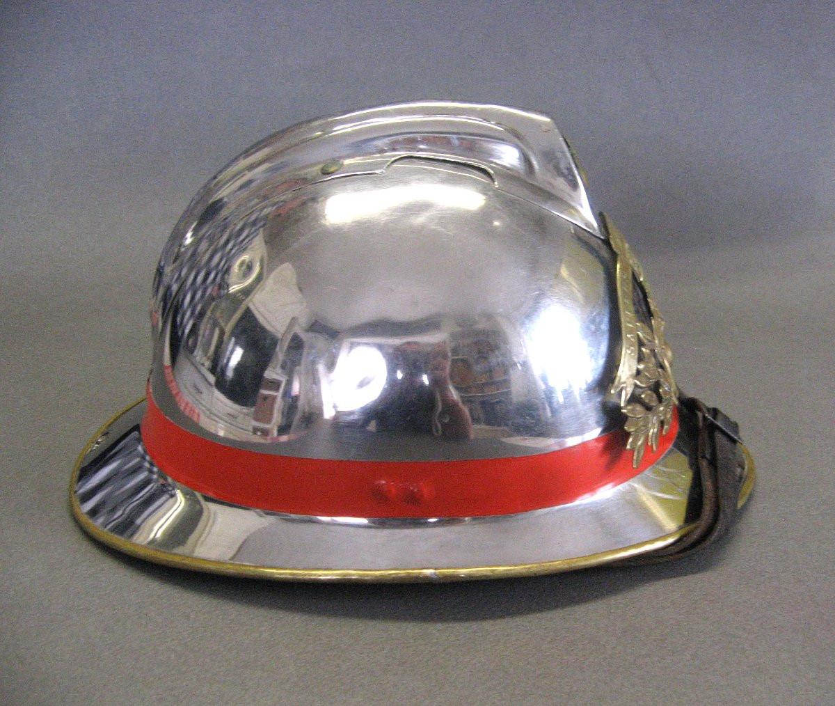 Sapeurs-pompiers Helmet Mle 33 Ille City ​​of Troyes. Fifth Republic.-photo-1