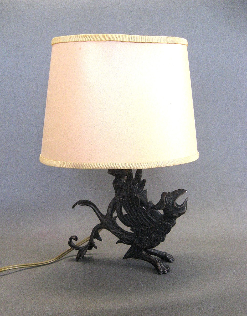 Metal Griffin Lamp.-photo-4
