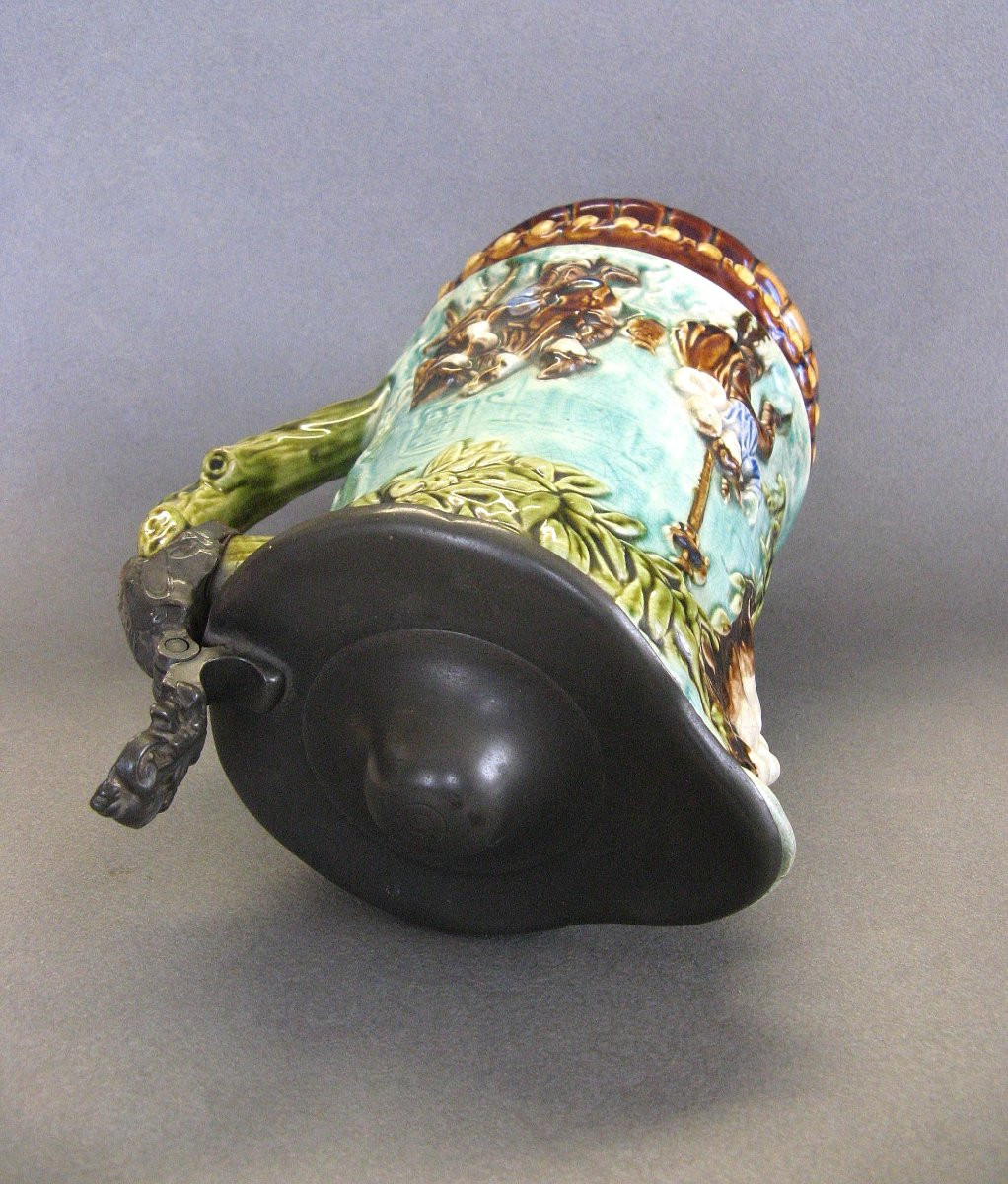 Pichet En Barbotine. Nimy Les Mons Mouzin Lecat XIXe.-photo-4