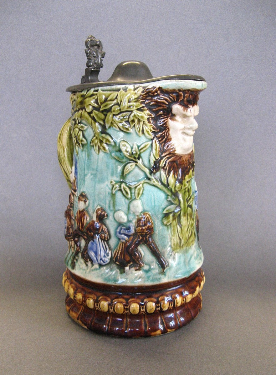 Pichet En Barbotine. Nimy Les Mons Mouzin Lecat XIXe.