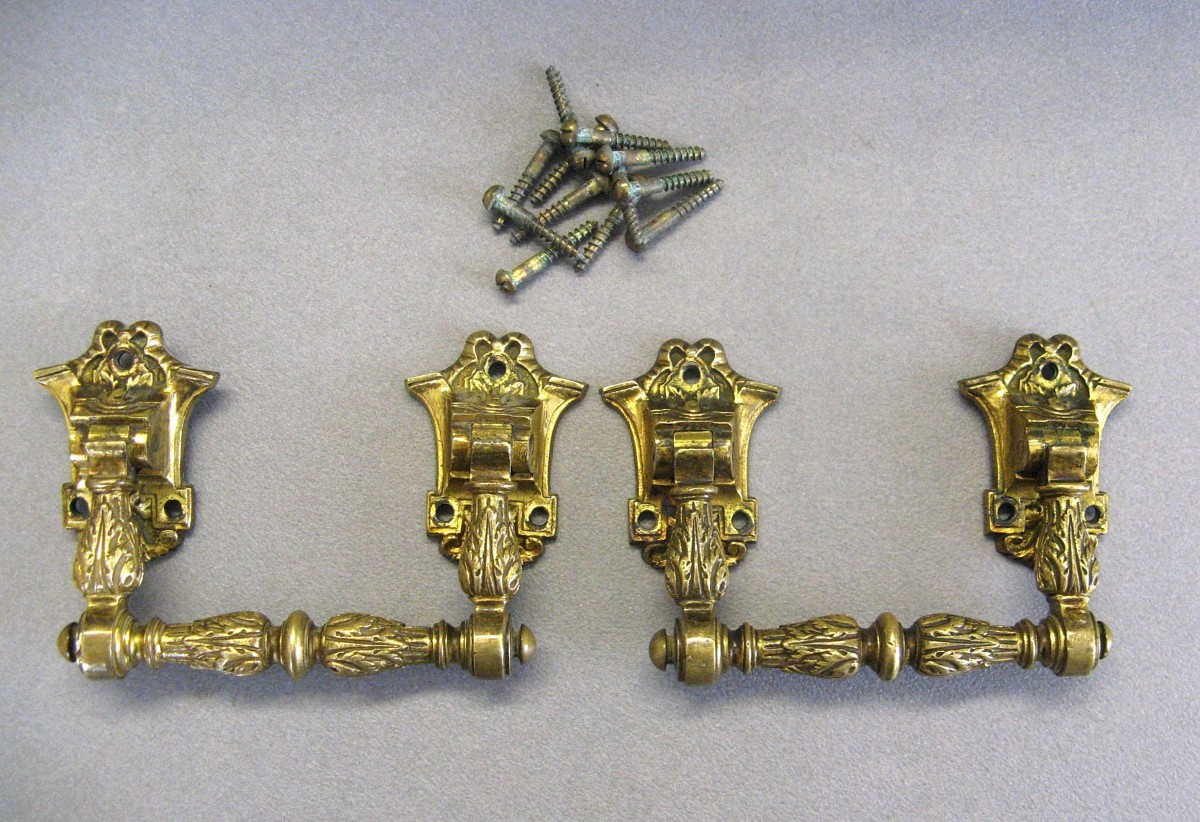 Pair Of Bronze Handles.-photo-2
