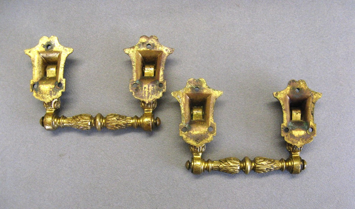 Pair Of Bronze Handles.-photo-3