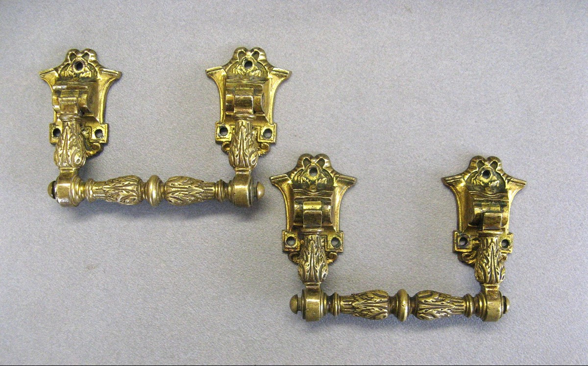 Pair Of Bronze Handles.