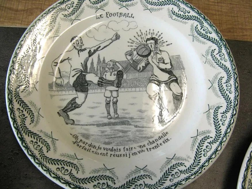 Assiettes Parlantes De St Amand. Sport.-photo-2