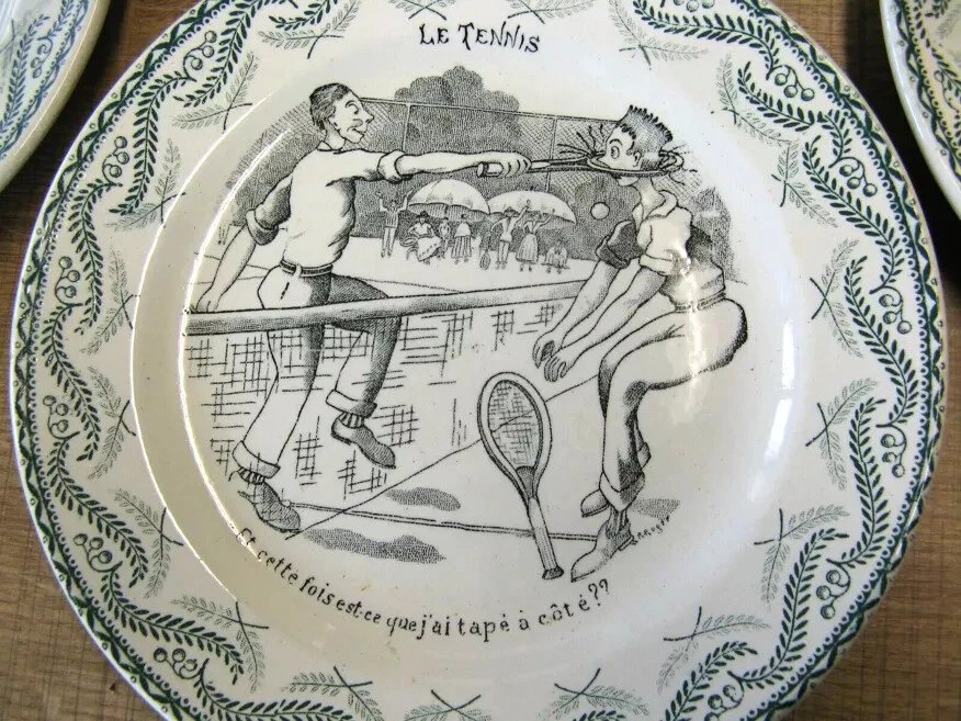 Assiettes Parlantes De St Amand. Sport.-photo-3