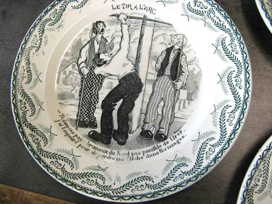 Assiettes Parlantes De St Amand. Sport.-photo-4