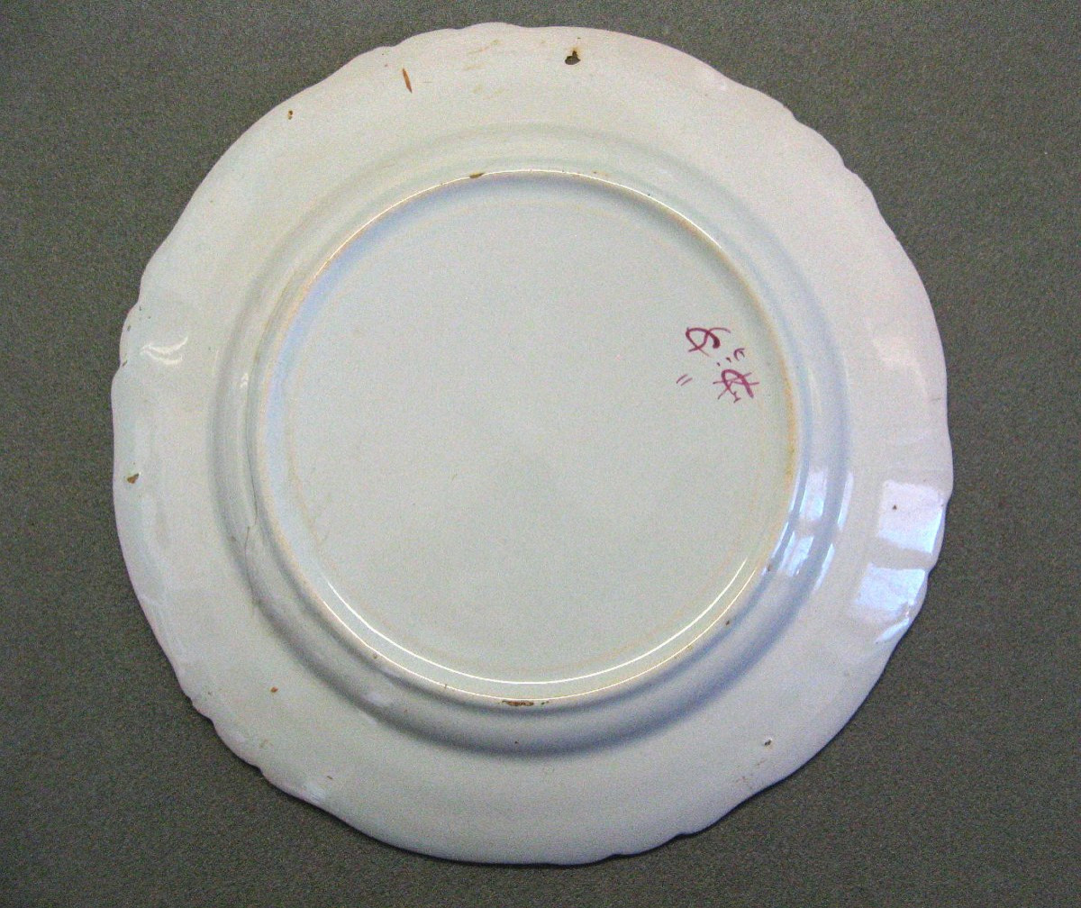 Plates With A Rooster Design In St Clément Earthenware - 19th Century.-photo-3