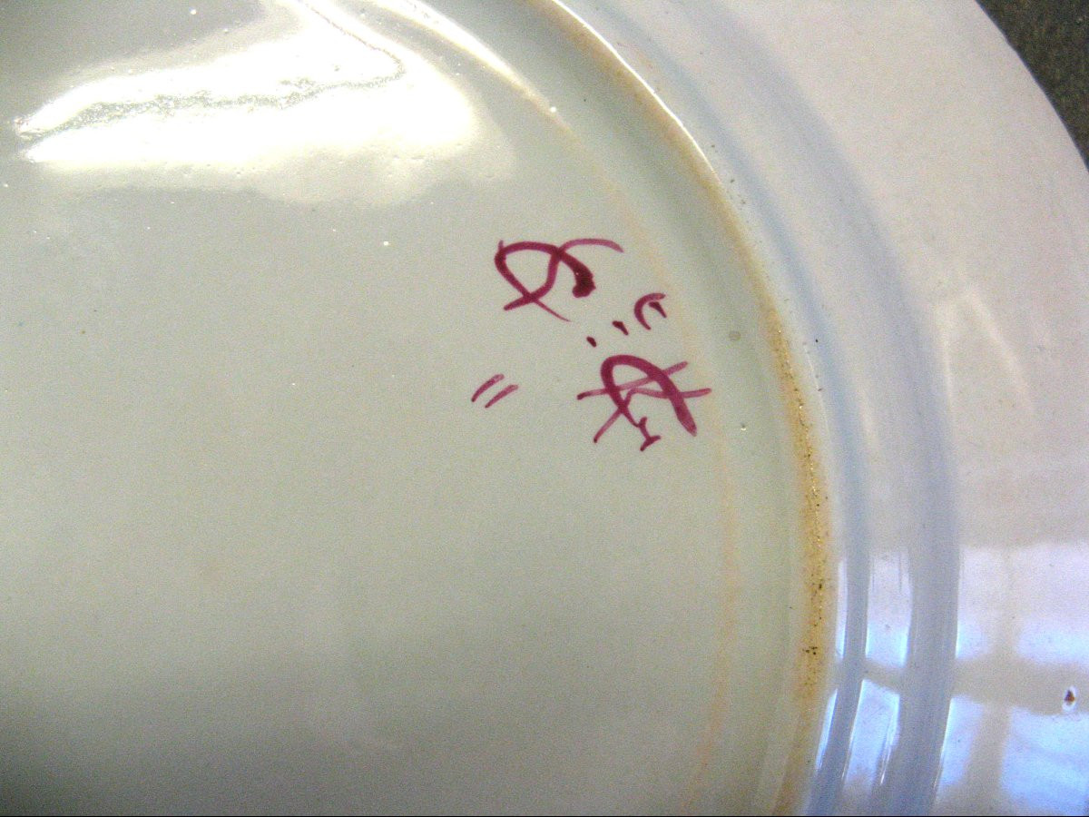 Plates With A Rooster Design In St Clément Earthenware - 19th Century.-photo-4