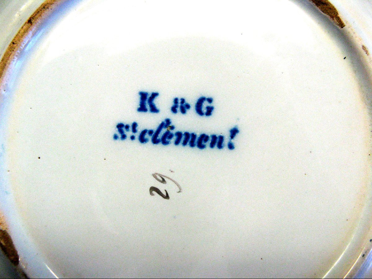 Plates With A Rooster Design In St Clément Earthenware - 19th Century.-photo-3