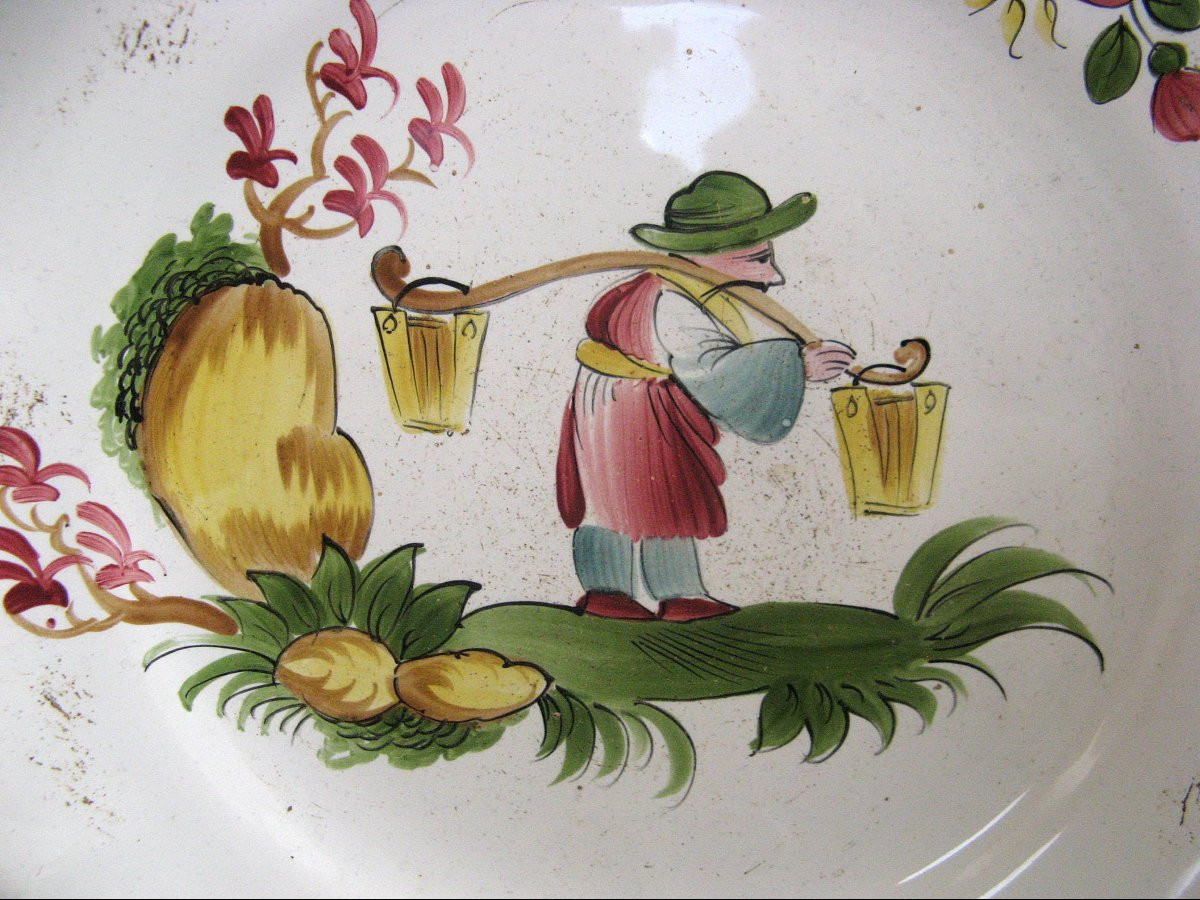 Assiette Au Chinois Porteur d'Eau - Hadancourt-le-Haut-Clocher XIXe.-photo-2