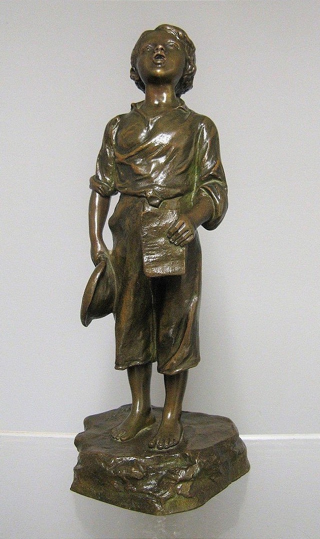 Sculpture En Bronze Petit Chanteur Signé De Antoine Bofill.-photo-2